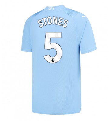 Maillot de foot Manchester City John Stones #5 Domicile 2023-24 Manches Courte